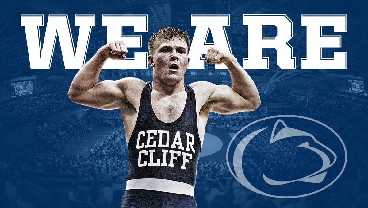 donovonball's tweet photo. I’m truly blessed and humbled to announce that I have verbally committed to wrestle and continue my academic career at THE Pennsylvania State University. Thank you to my family, friends, and coaches that have been with me and supported me throughout this process.🦁🔵⚪️ #WeAre https://t.co/DB2DiZ8fH1