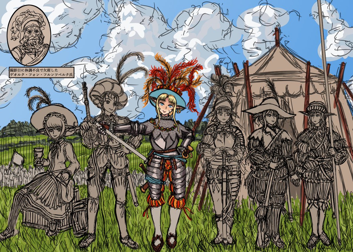 Legionarius 長槍エルフ 銃兵さんは絶対私が守るから 銃兵エルフ いや そもそもそんな危ない距離まで私が敵に近づかせないから 副官エルフ 何なのここは テーバイの伝統に則ったアレな訳 エルフの連隊は固い絆が云々 槍兵の密集隊形を