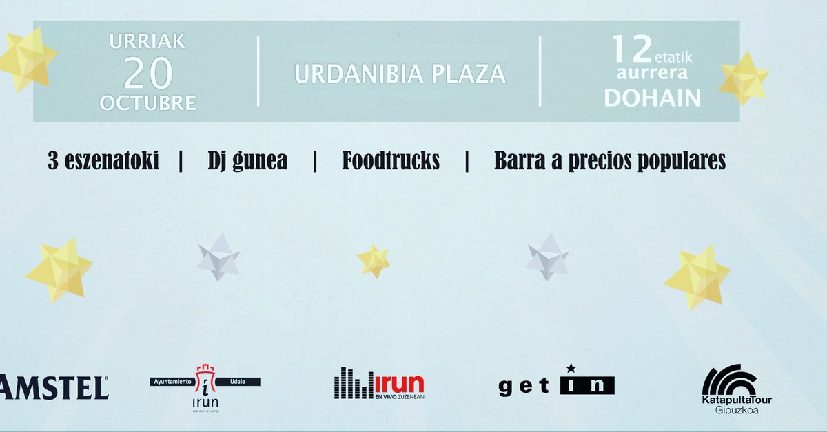 NonStopFestiba1's tweet photo. Bihar/tomorrow/mañana!! ¡¡Mañana llega el día!! Anunciaremos el cartel completo del festival #IrunZuzenean !! Un festival #nonstop con 18 bandas y escenario con Djs que se llevará a cabo en la plaza Urdanibia (Mosku) este próximo sábado 20 !! https://t.co/npCTBDqajt