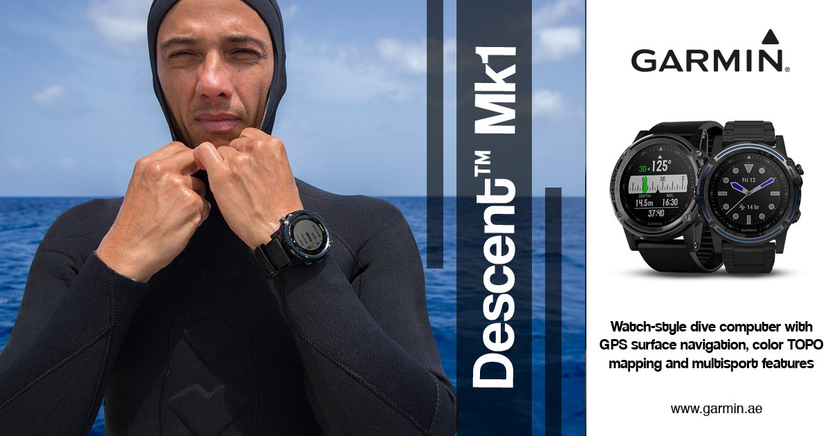 GarminUAE's tweet photo. Just like the waters you explore, there is more below the surface of Descent™ Mk1 dive computer with surface GPS. Discover more with the dive computer designed to keep up with your curiosity.
https://t.co/AMSyEwAPFv https://t.co/UO8PdtBeVp