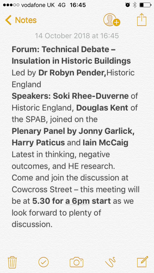 ASCHB_org_uk's tweet photo. Tue 16th Oct Debate–Insulation in Historic Buildings
Dr R.Pender,
Speakers: S.Rhee-Duverne, D.Kent; Panel: J.Garlick, H.Paticus &amp; I.McCaig https://t.co/meoCAEfTLE