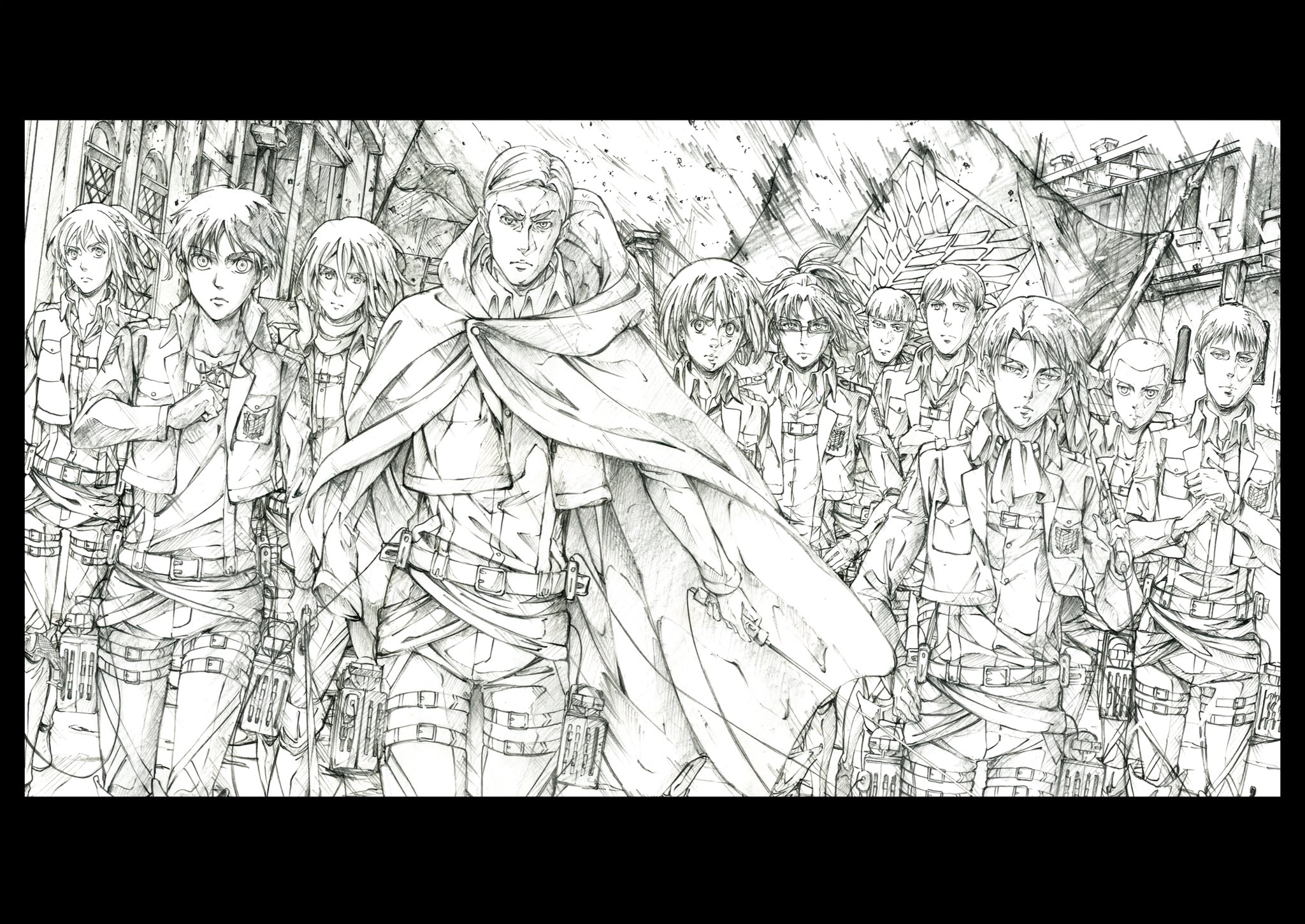 Wit Studio 進撃の巨人 第49話 ご視聴ありがとうございました イラスト 手島舞 T Co Joksqj1o3r Twitter