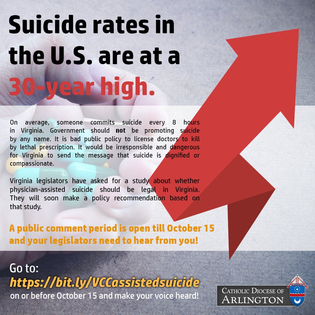 arlingtonchurch's tweet photo. This is a critical hour. Please spread the word to your friends and family: Tell our lawmakers that physician-assisted suicide is wrong for Virginia— http://https://t.co/t630GPO3o9 We encourage you to personalize your response, and spread the word! #AlwaysDignified https://t.co/dGfODziYfS