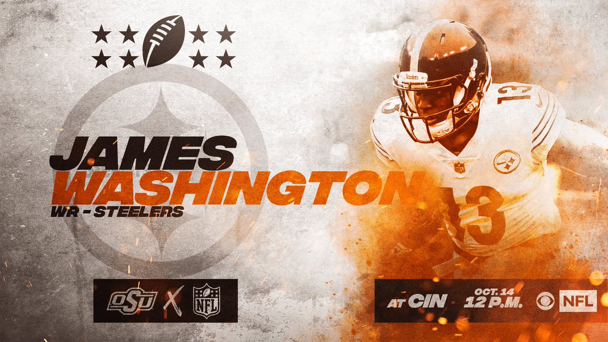 CowboyFB's tweet photo. Watch @JamesWashington and the @steelers today at noon against the @Bengals. #GoPokes #okstate @NFLonCBS https://t.co/fqmk22ub0B