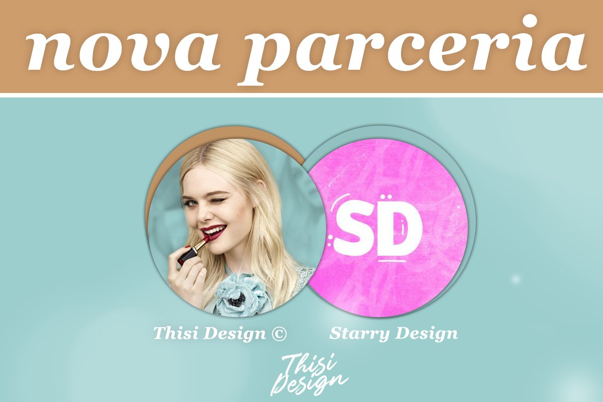 thisidesign's tweet image. Estamos em parceria com a @StarryDesignn!
Conheçam o trabalho deles também. ✨