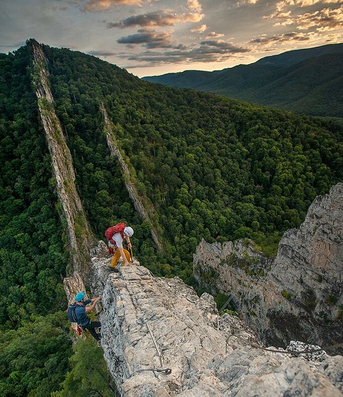 NROCKSWV's tweet photo. One last photo from the #BackpackerMag photoshoot courtesy of #adammoweryphoto 
#NROCKS #AlmostHeaven #Climbing #ViaFerrata #Adventure https://t.co/oHlQ74co2r