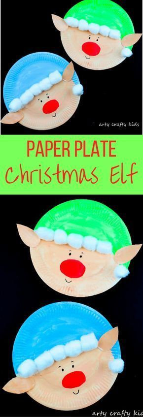 elf paper plate craft