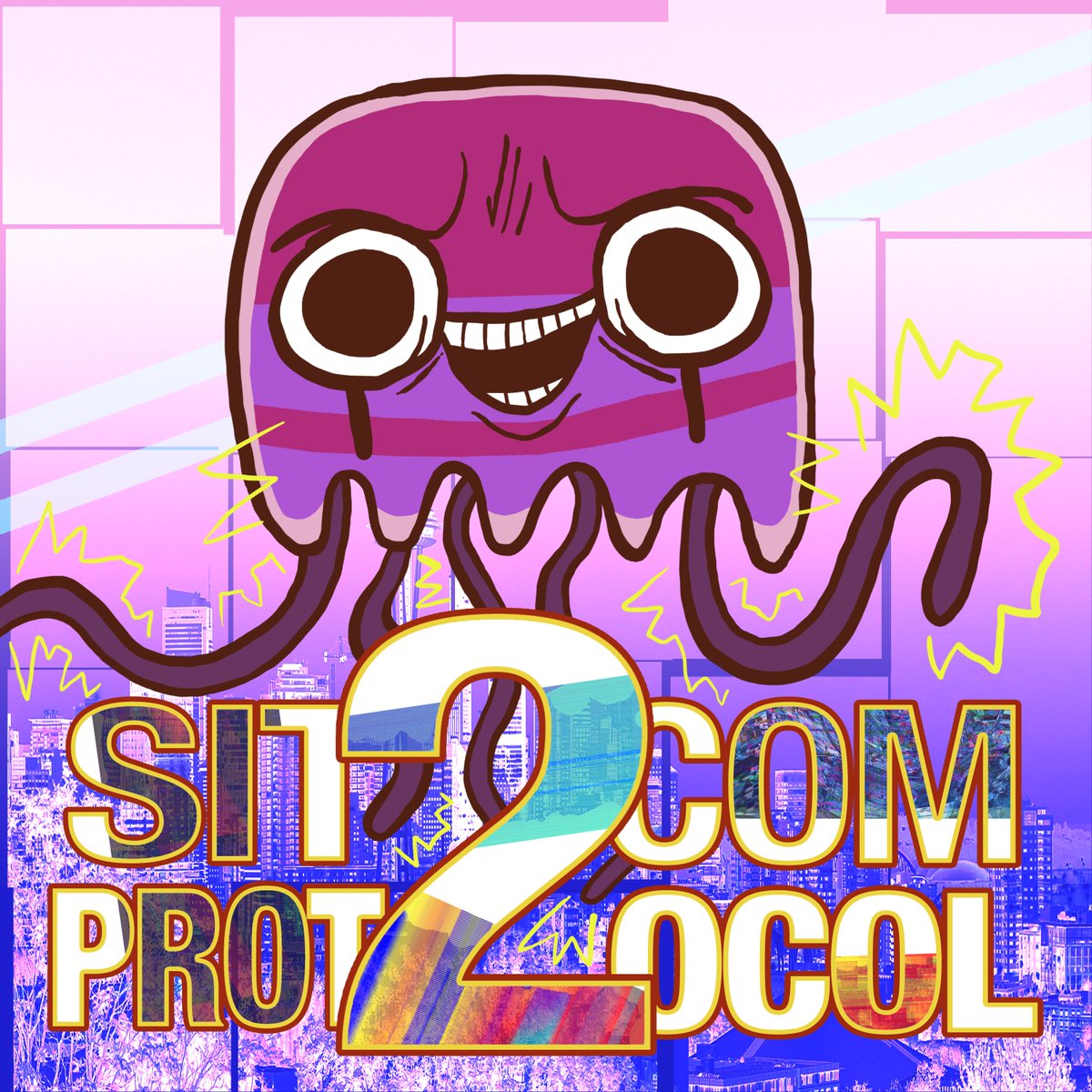 NeonMob's tweet photo. The evil Jake Jelly is back! Help our cartoon heroes fight to save Seattle and the world in Sitcom Protocol 2 by GreenSpleen: https://t.co/XTXFugJ75s

#neonmob #art #tradingcards #cartoon #animation https://t.co/MBoiFc94iC