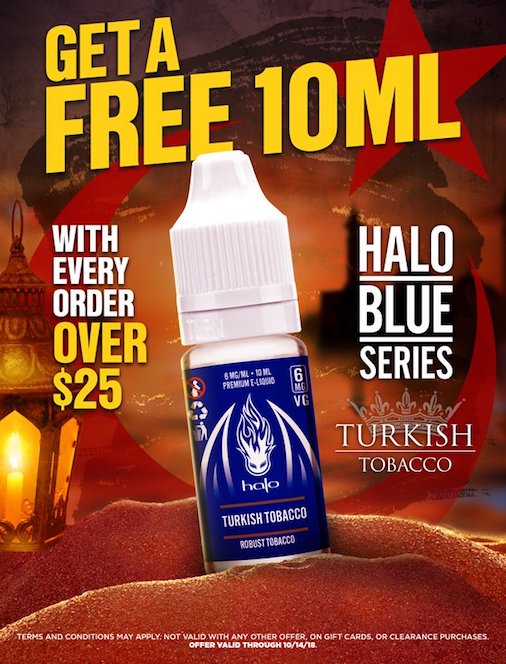 TweetCloudNine's tweet image. Today's Halo Sale - FREE 10ML #ejuice. Visit -&amp;gt;&amp;gt; ow.ly/tSOz30me0RQ   #ecigdeals