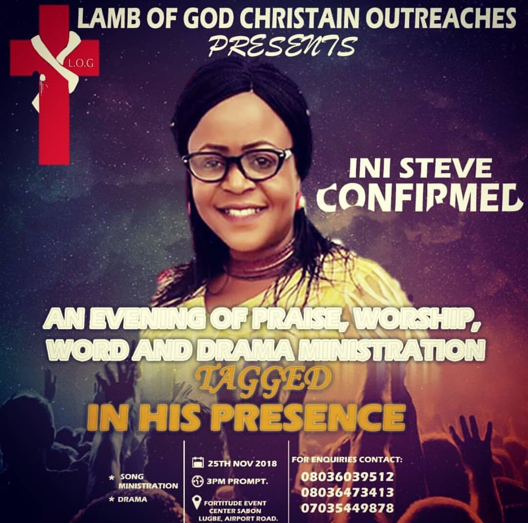ini_steve1's tweet photo. Join me in worship and praise with the most high! Come Nov 25th at Fortitude Event Center, Lugbe. 
#LambofGod #mosthigh #gospelartist #love #loveGod #akwaibomwomen #akwaibomgospel #youtoogood #praise #worship #loverofgod #praise #November25th https://t.co/5lmI28e3ck
