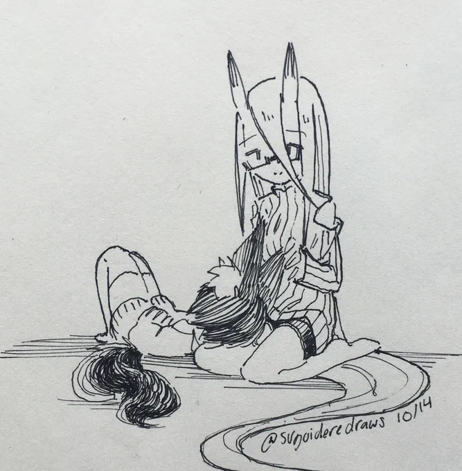 #inktober Lap pillow 