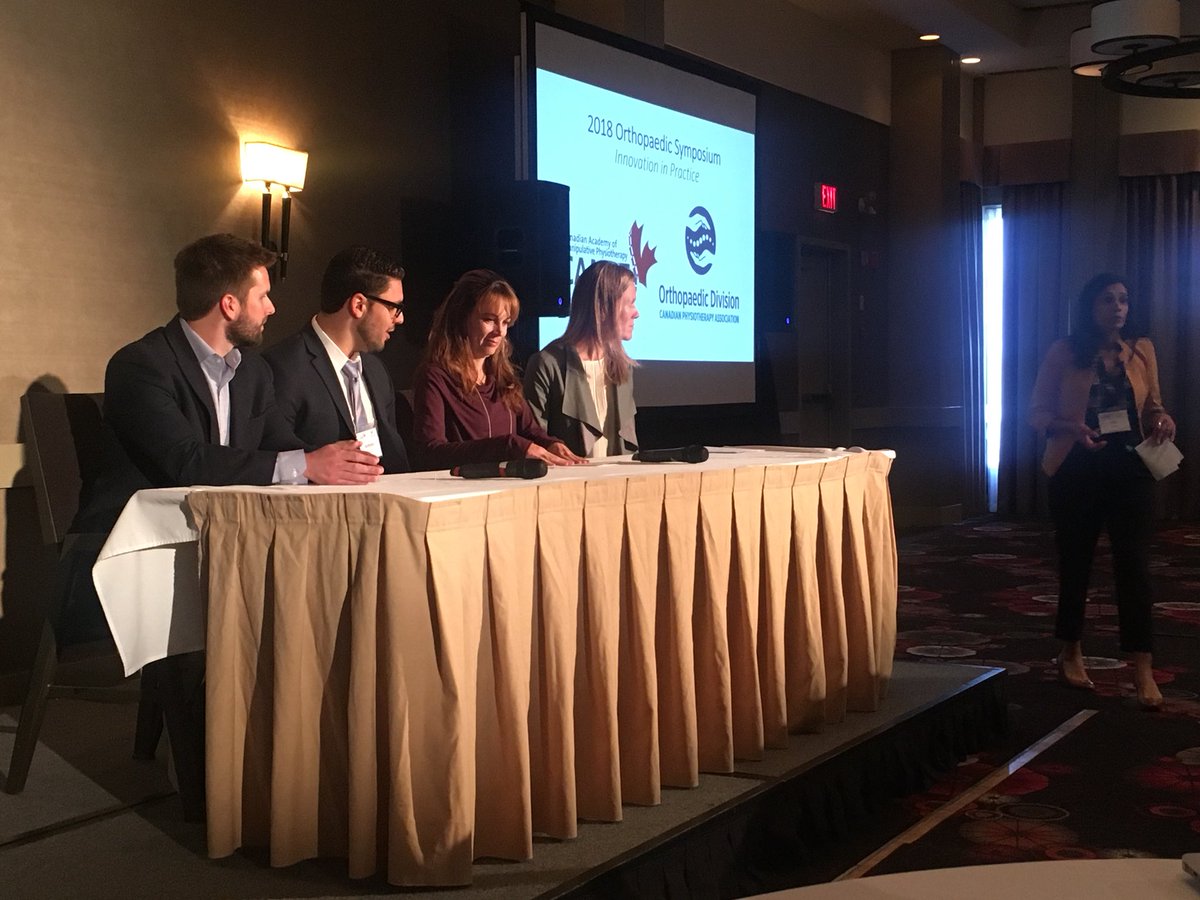 maggiebpt's tweet photo. All-star #physiotherapy panel closing out the #orthosymposium2018 with @JasDhirPT @InfoPhysioPT @OrthoDiv @CAMPTsocial https://t.co/vsCOVcsDEW