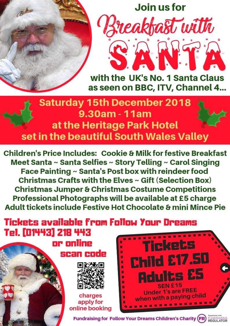 whatdidoes's tweet photo. Can't wait for our Breakfast With Santa at the Heritage Park Hotel on Saturday 15th December. Join us for this wonderful event with the UKs number one Santa https://t.co/5p6hdjuQnl