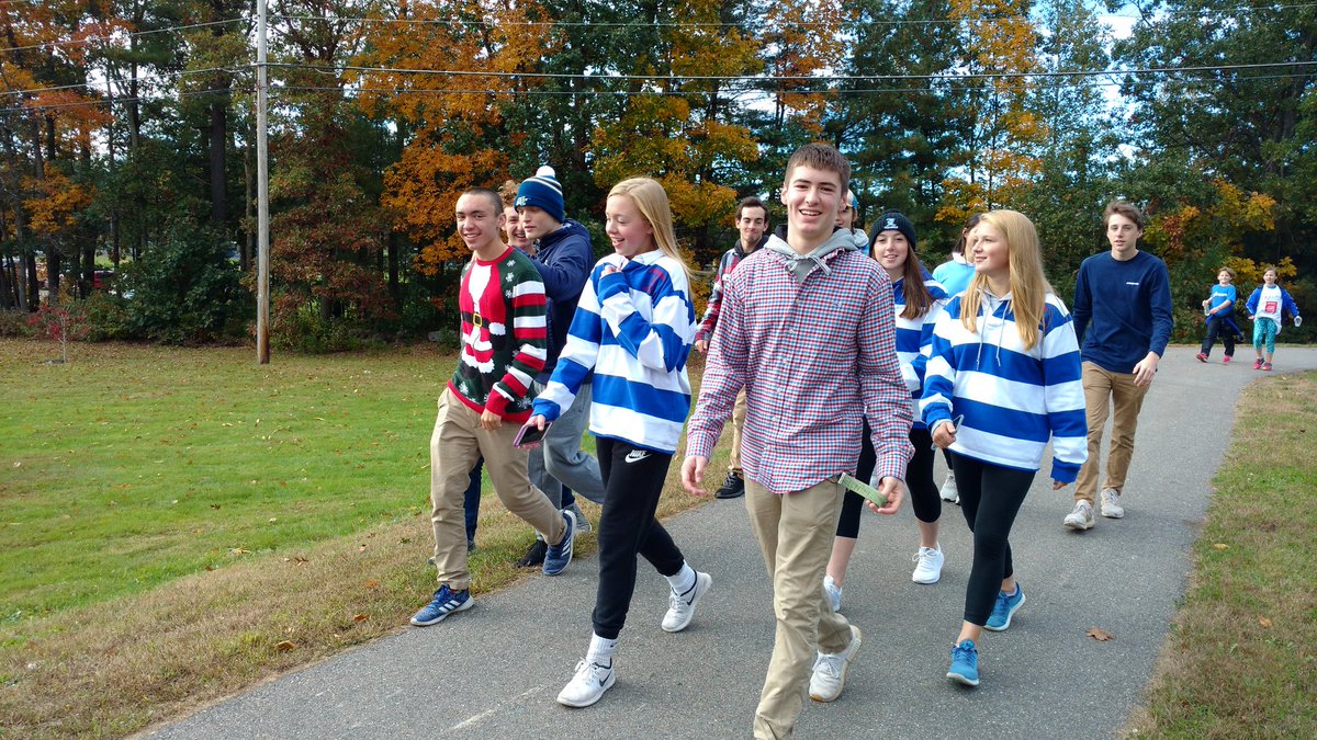 StevenJuster's tweet photo. The Londonderry Dana Farber /Jimmy Fund Walk raises over $11,000, all of which stays local. Thanks to the pep rally aides and everyone who walked to change the world for cancer patients, one step at a time. #LancerNation https://t.co/1lPz88I3c5