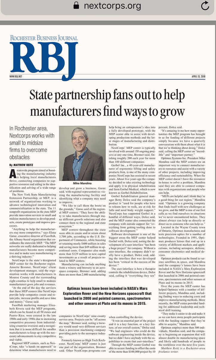 DrSamSamanta's tweet photo. #OpticsManufacturing #Apprenticeship https://t.co/mIudAVPg9c w/ #UberTrainer JimVanKouwenberg one of the earliest employee who helped make Optimax the largest #PrecisionOptics manufacturer in🗺 🎓https://t.co/x3otFR4Ppe #ROC #HighTechEcoSystem @nextcorps @RochesterRRPC @NY_FAME https://t.co/1CYNGDjasD