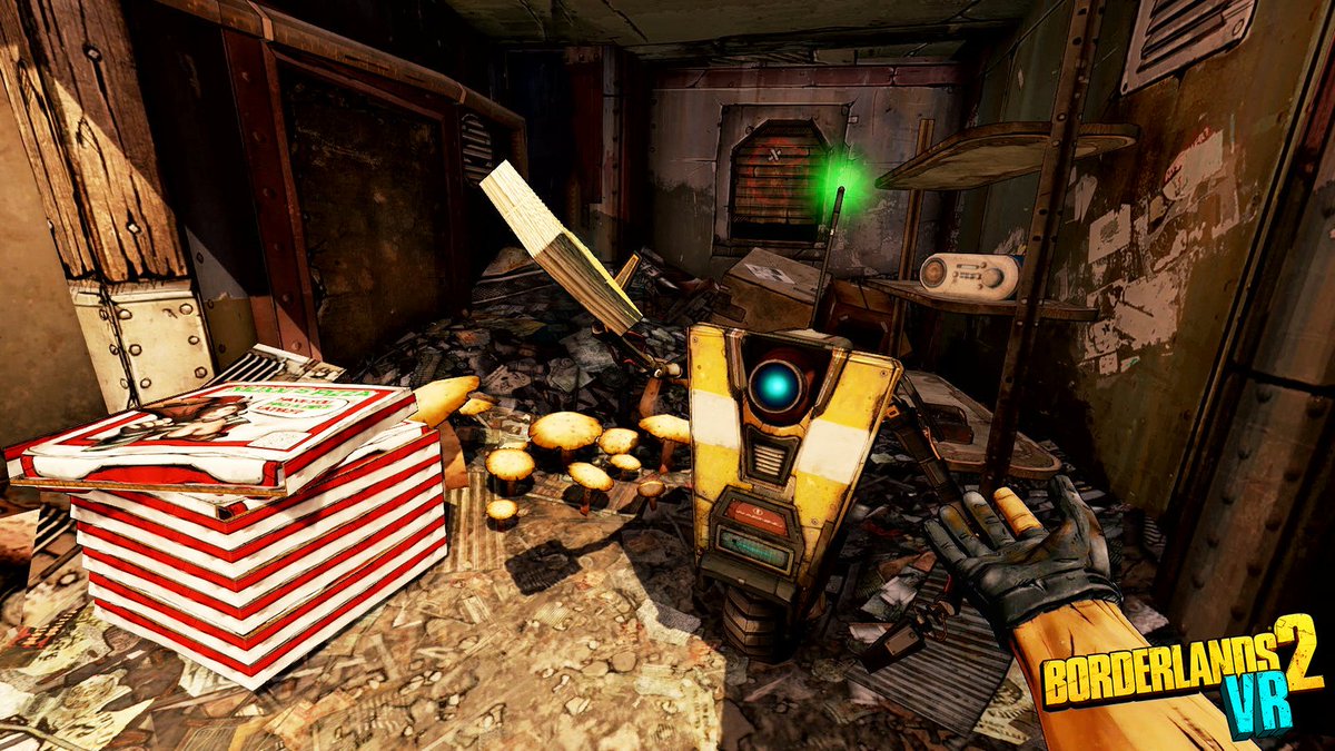 PlayStation's tweet photo. Journey across the Pandoran landscape in Borderlands 2 for #PSVR, out December 14: https://t.co/oWlxTZYZml You can almost feel the wind and viscera in your hair... https://t.co/848CLOYW3H