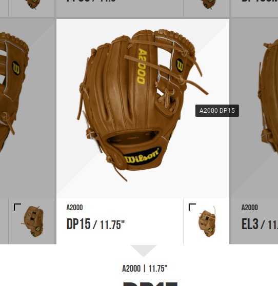 Crawnik's tweet photo. @wilsonballglove I want to order a custom 11.5" A2000 with Pedroia Fit. Is that the DP15 or DP15GM? (The custom and stock gloves for the same models have different lengths which is confusing me) https://t.co/OffUoi93Hd