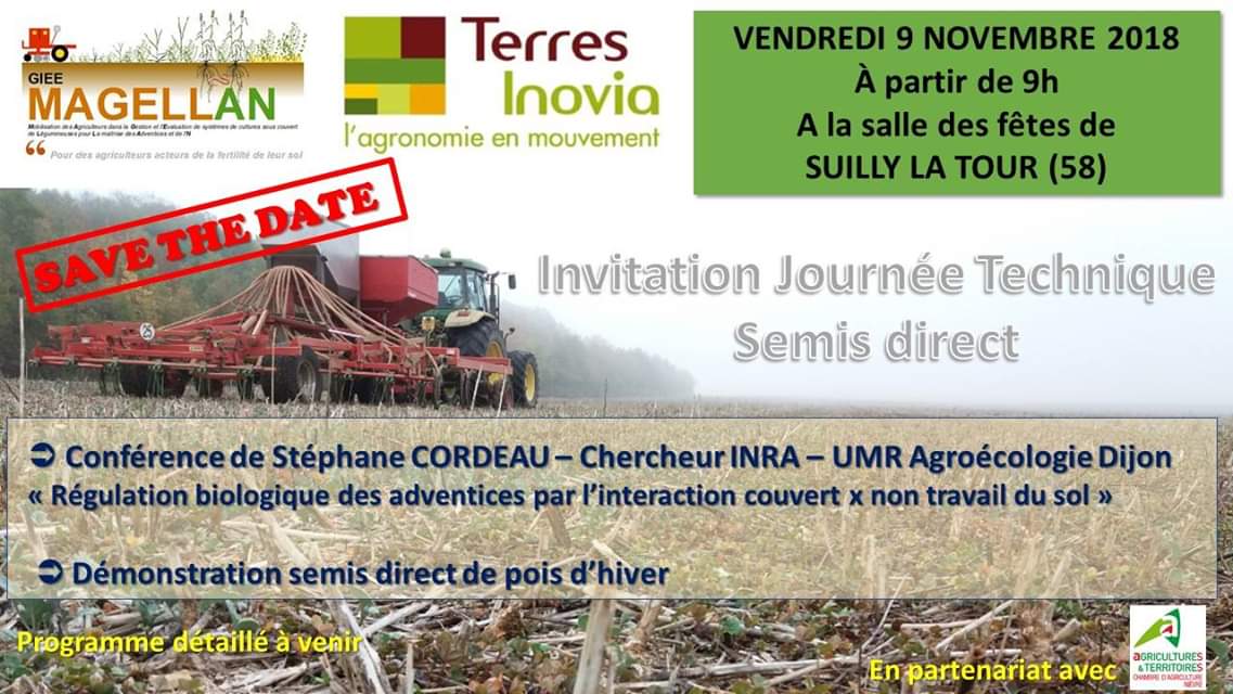 scordeau_inra's tweet photo. Les #couverts pour reguler les #adventices en #A2C #ACS #TCS
Comment faire des couverts nuisibles aux nuisibles?
On ne sait pas tout mais on y travaille et ensemble !
Intervention le 9 novembre devant les agris #CA58 #GIEEmagellan @terresinovia
@INRA_Dijon_BFC @UMRAgroecologie https://t.co/HUFZ1U8sXd