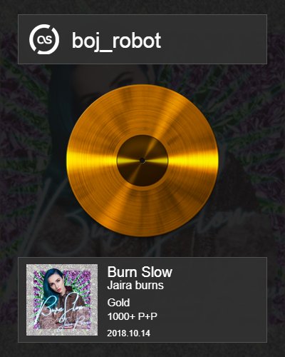 boj_robot's tweet photo. my new gold certified albums #lastfm #zerocharts https://t.co/h2gnbu7h2e