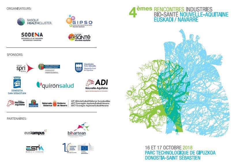 DuboscqPaco's tweet photo. J-2 « 4èmes Rencontres Industries Bio-Santé Nouvelle Aquitaine -Euskadi-Navarre» 16-17 Octobre #Donostia #4RNAEN @ClusterGIPSO @ClusterTICSante @Sodenavarra @Euskampus @basquehealthcluster #biosante #recherche #TicSante #Industries @univbordeaux @bihartean #onconaen @Onkologikoa https://t.co/GSYbNExs3m