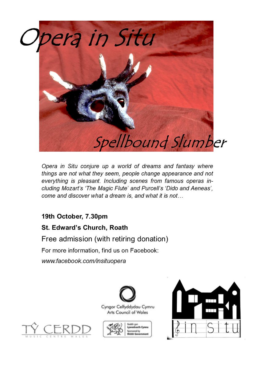 OperaInSitu's tweet photo. Next performance coming up, as part of the Made in Roath Festival @madeinroath2018 and St @StEdwardsRoath Music and Arts Festival. This Friday eve at 7.30pm. https://t.co/mrxbNsbHjQ