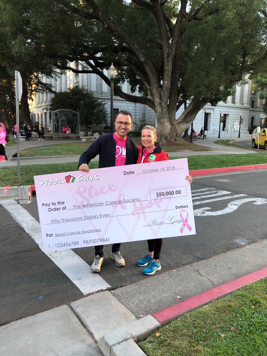KCRAtberg's tweet photo. Thanks ⁦@PizzaGuys⁩ for your support of ⁦@AmericanCancer⁩ at the 22nd annual ⁦@MakingStrides⁩ #Sacramento #makingstridesSac https://t.co/id3lKcTWrt