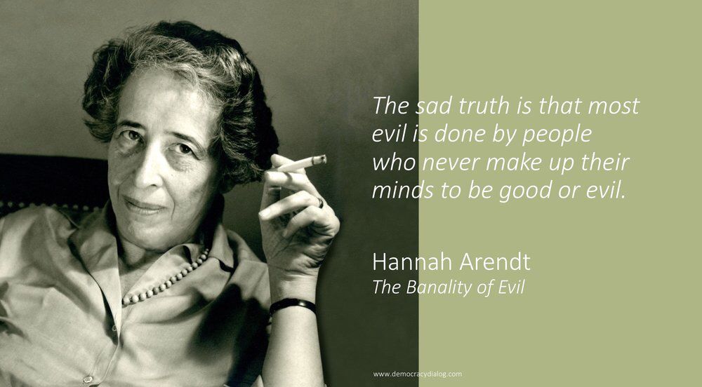 Philosophy Matters (@PhilosophyMttrs) on Twitter photo 14/10/2018 19:54:51 Happy Birthday Hannah Arendt ! Happy Birthday Hannah Arendt !