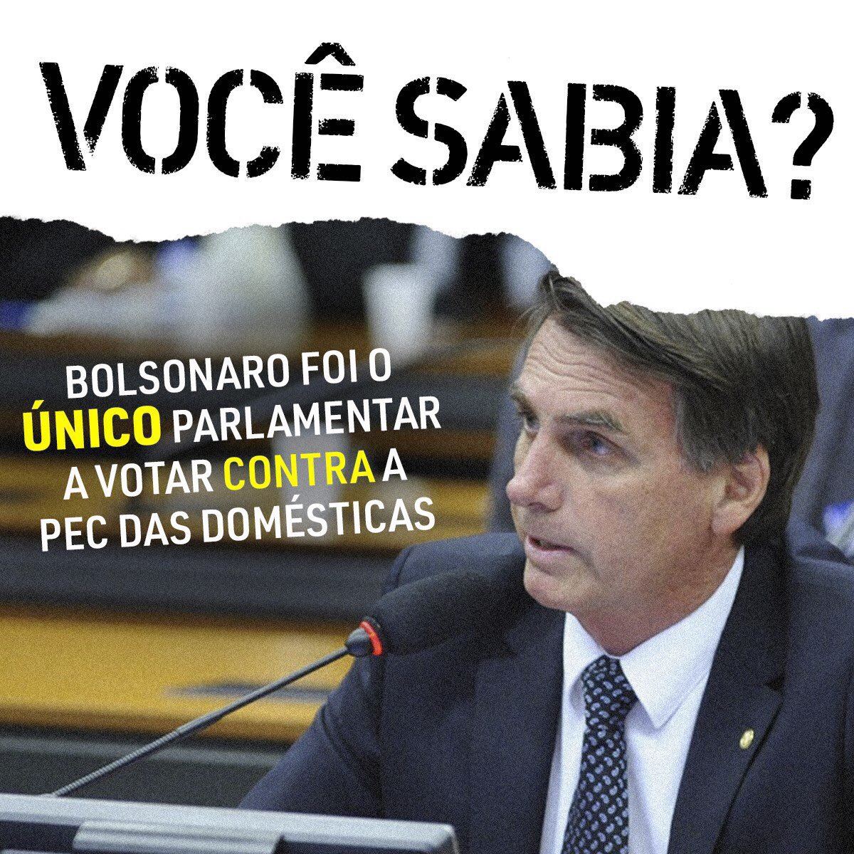 psol50's tweet photo. Só um deputado foi contra a PEC das Domésticas, que garante acesso a direitos trabalhistas básicos. Não poderia ser outro, né? https://t.co/AQQQu3idyB