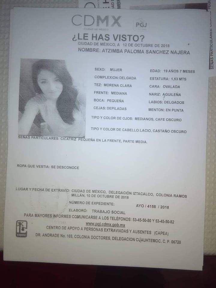 luceroauri's tweet photo. Mi gente, de corazón les pido nos ayuden a difundir esto.
Mi prima lleva días desaparecida y no tenemos noticias de ella.
Regalanos un RT , por favor. https://t.co/8l6V1QpxY0