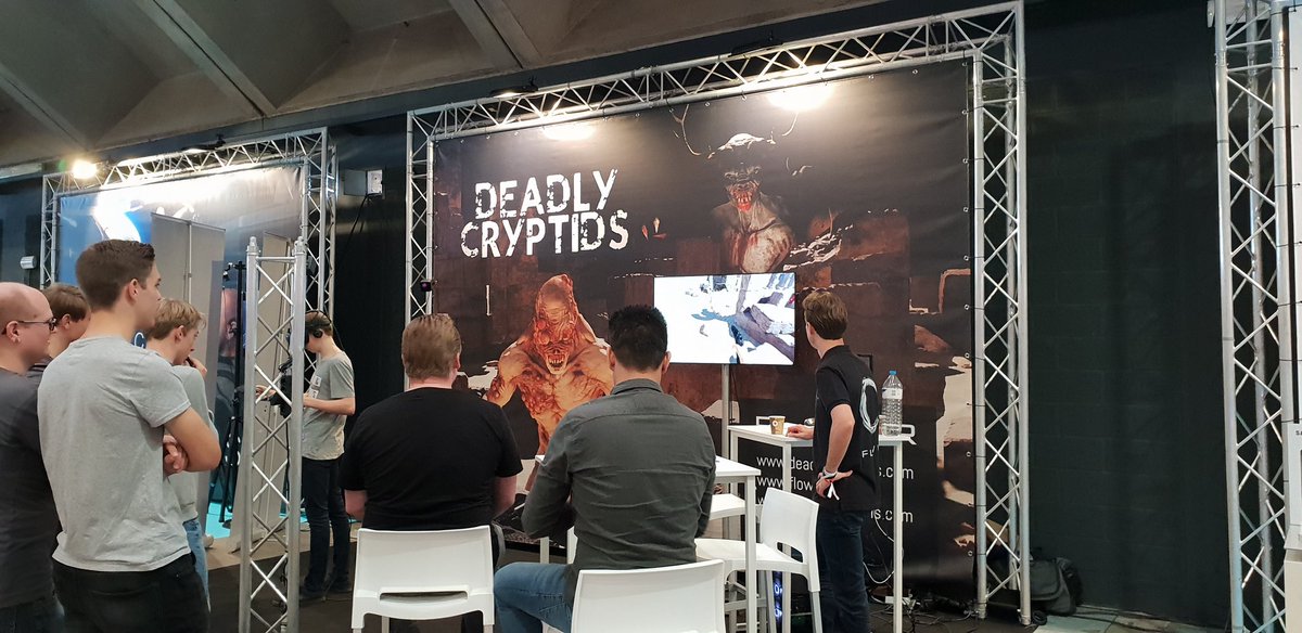 BloodyGoodRev's tweet photo. What I like most about game expos is discovering new #indiegames. I found out about a few I hadn't heard about and plenty of people discovered the ones I've had the pleasure of working with. ๐ #Timebenders #DeadlyCryptids #JourneyForElysium #Hoverloop https://t.co/wGWtClc2FF