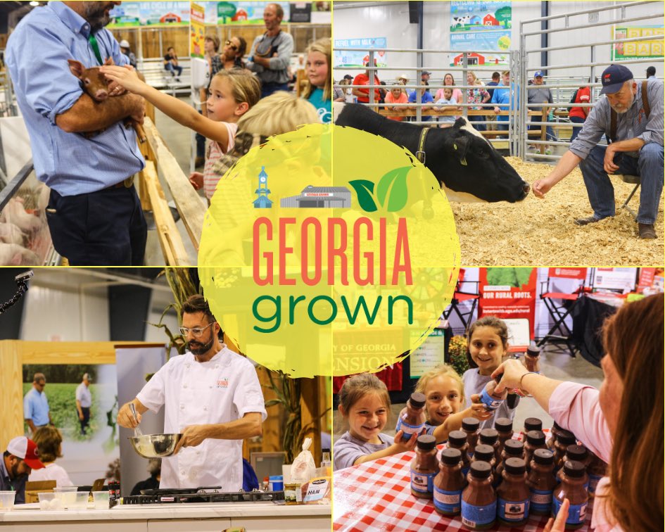 GeorgiaGrown's tweet photo. Today’s the last day to visit the #GeorgiaGrown building at the @GAnationalfair! Don't miss this opportunity! #ggatthefair #gnfpride #babybarn #goodies https://t.co/7Es3zDgbdO