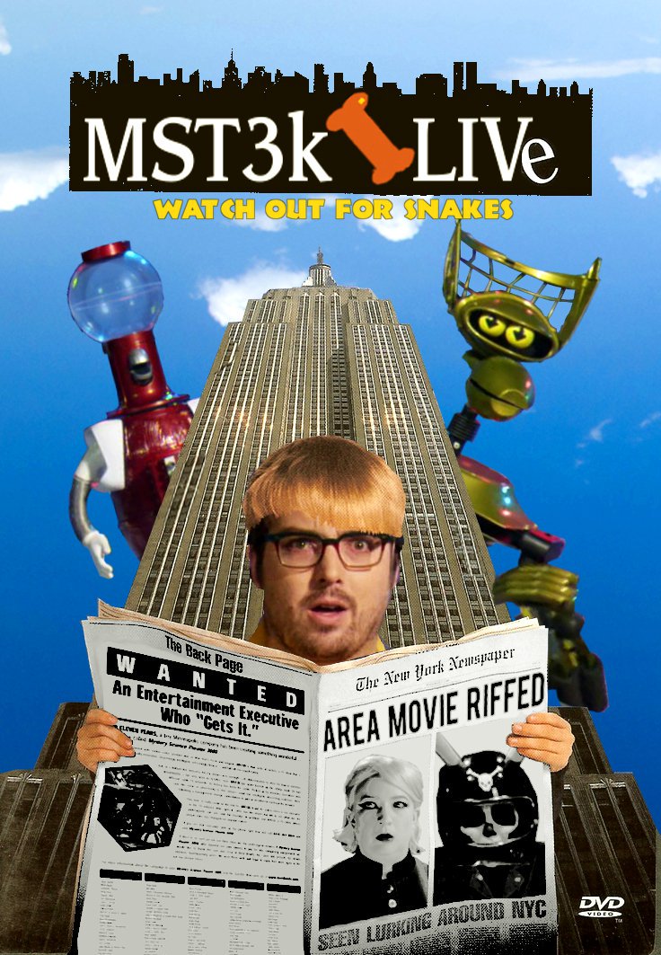 brotherzee's tweet photo. #MST3K in #NYC
#MST3KLive #WatchOutForSnakesTour https://t.co/mDv4y3eTEt