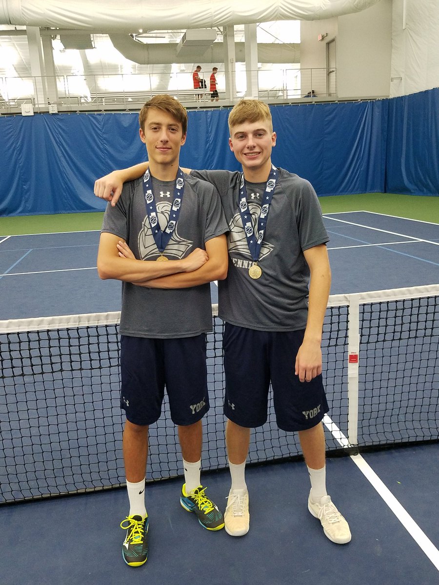 yorkduketennis's tweet photo. Not only do these guys wear the GOLD, their 40-1 record is now the best in school history!  The previous record was 44-2 held by the LEGENDS @JonMcQuistan &amp; @JustinMcQuistan https://t.co/djKnErxKnE