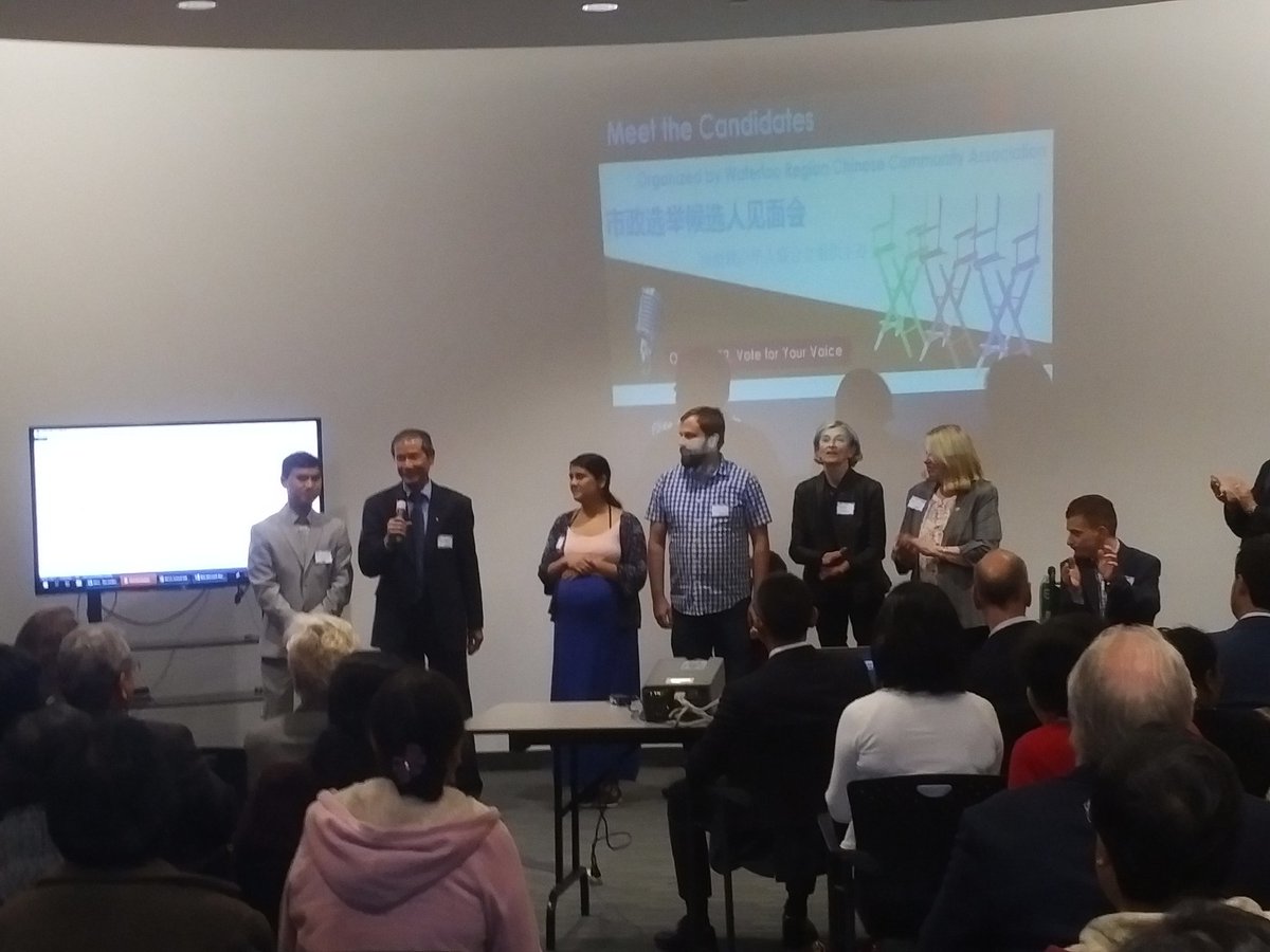 robdeutschmann's tweet photo. Attending the Waterloo Region Chinese Community Association candidates event. Nice to see school board trustees first up. https://t.co/j0OtndrH8J