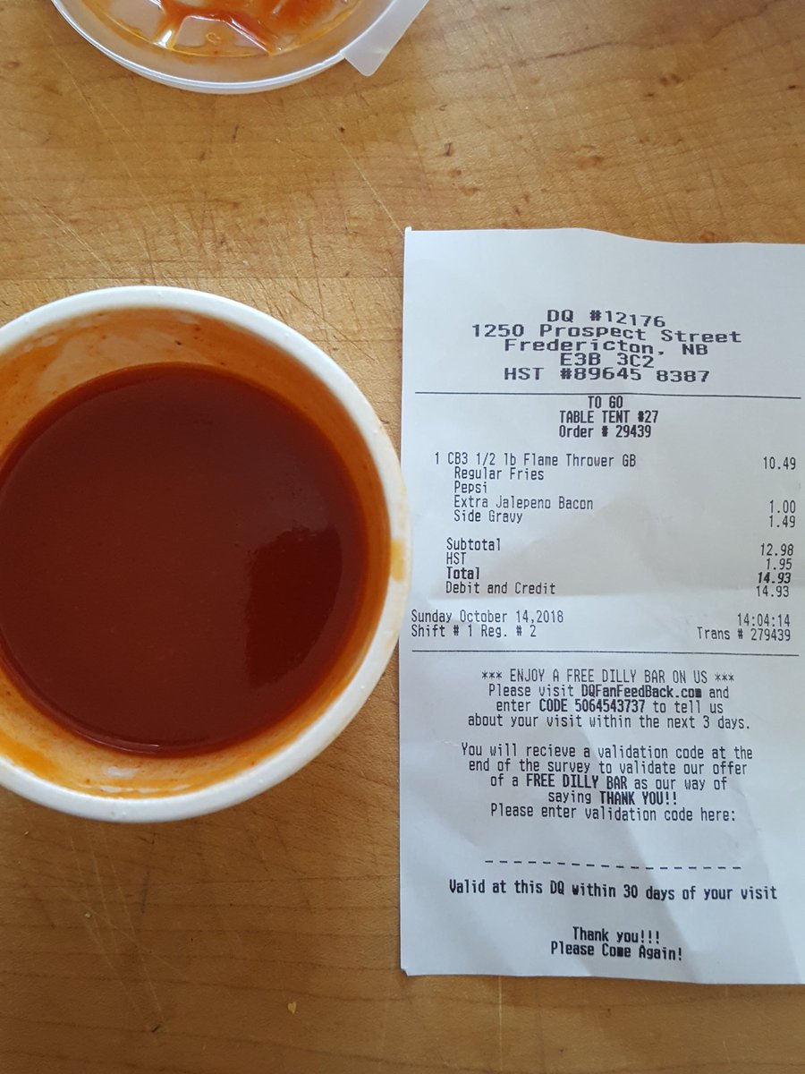 Jet_Wash's tweet image. Just got home with this order. Fairly sure #thisisntgravy. #morelikehotsauce #notevenfull! Come on @DairyQueen @DQFredOro 
Kitchen staff can't be that run up to forget about quality control.