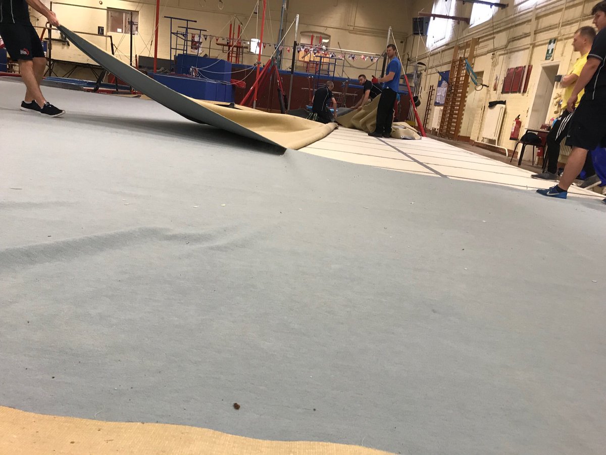 Stokegymnasts's tweet photo. @GymnovaUK  - old floor gone. Excited for the new floor installation tomorrow. https://t.co/DKqYkeNzxE
