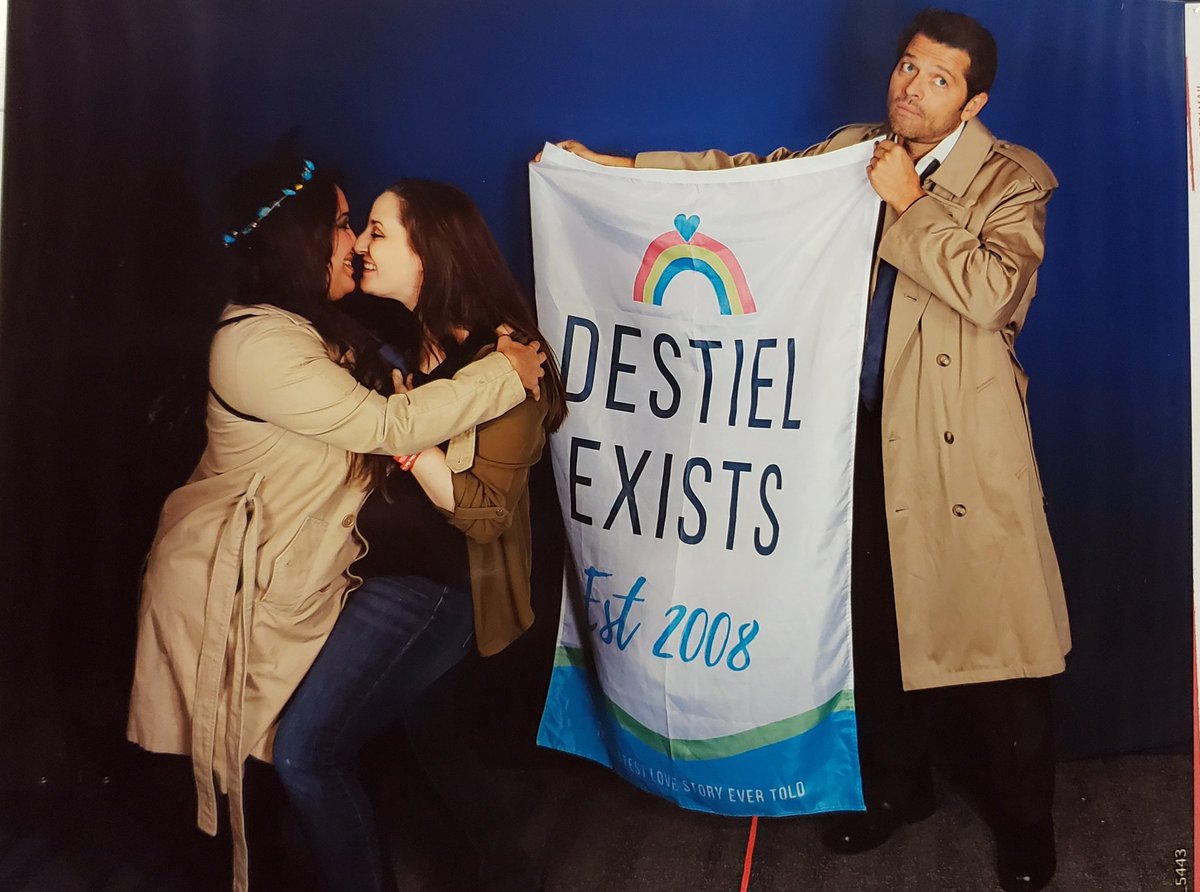 This is for all the times people have said it doesn't exist.  For all the times #Destiel shippers have been invalidated. For all the times we were told we were crazy.  It exists &amp; we are valid. Misha smiled SO big when he saw it. Thank you so much <a href="/mishacollins/">Misha Collins</a>. #SPNCLE
