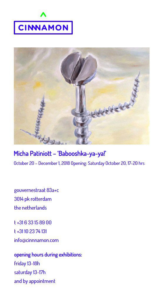 michapatiniott's tweet photo. Invitation solo show - https://t.co/ml11Nun1MQ https://t.co/GdbhXr229A