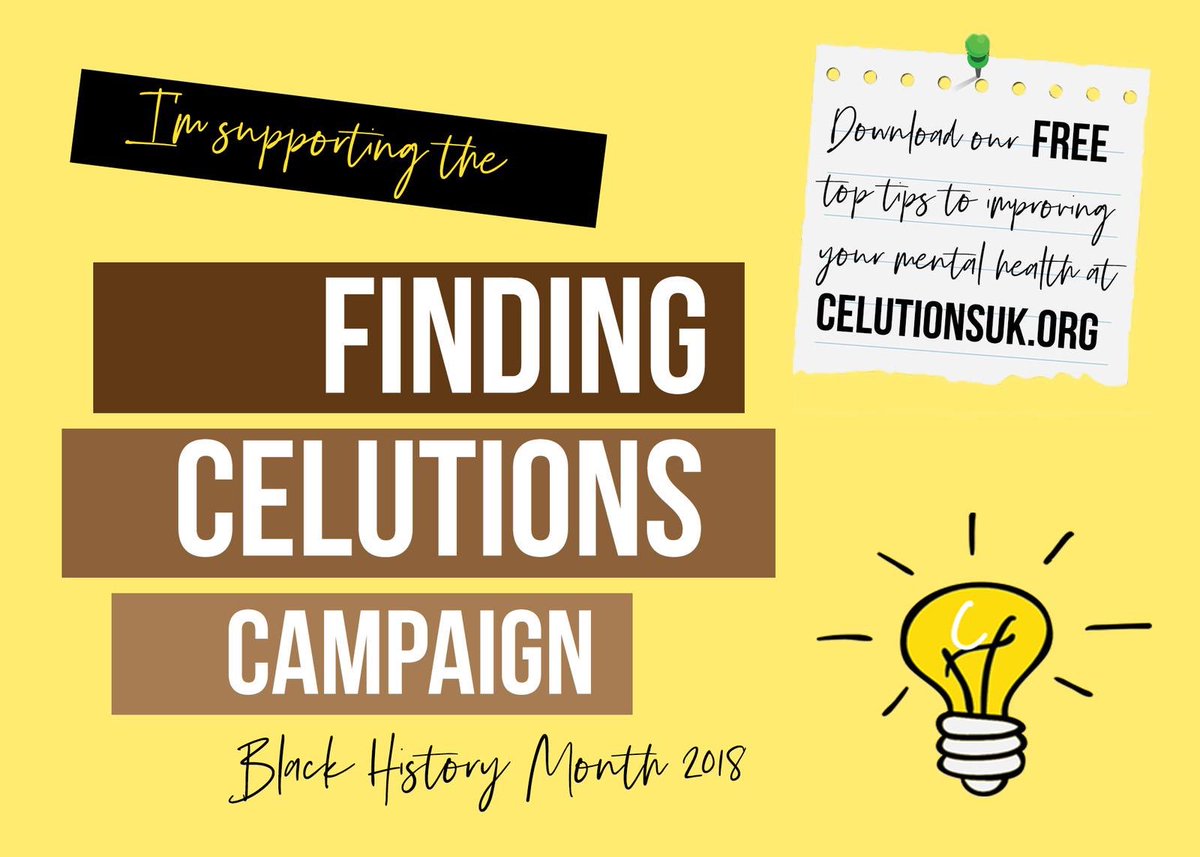 I am extremely proud to support the #FindingSolutions Campaign (@CelutionsUk) 
💛💛💛
#BlackHistoryMonth 
#MentalHealthAwareness