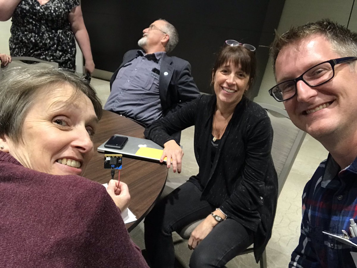 MQPSchool's tweet image. Ms. Rose, Ms. White and Mr. Walter at the TeacherCon conference from #canadalearningcode #mqpcodes