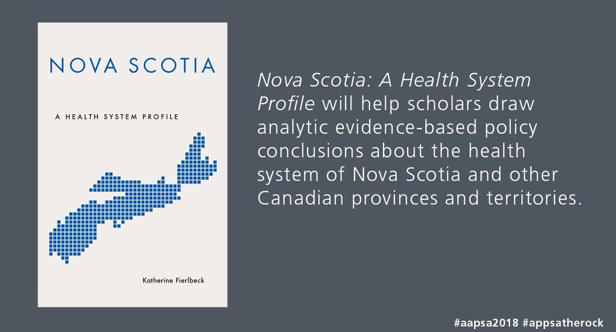utpress's tweet photo. Our new series, Health System Profiles, examines the social, political, economic &amp; epidemiological context of health care policy in each Canadian province. See what @kfierlbeck is saying about Nova Scotia: https://t.co/gjmyTDm1Mx #appsatherock #appsa2018 https://t.co/mRVdDfpXuk