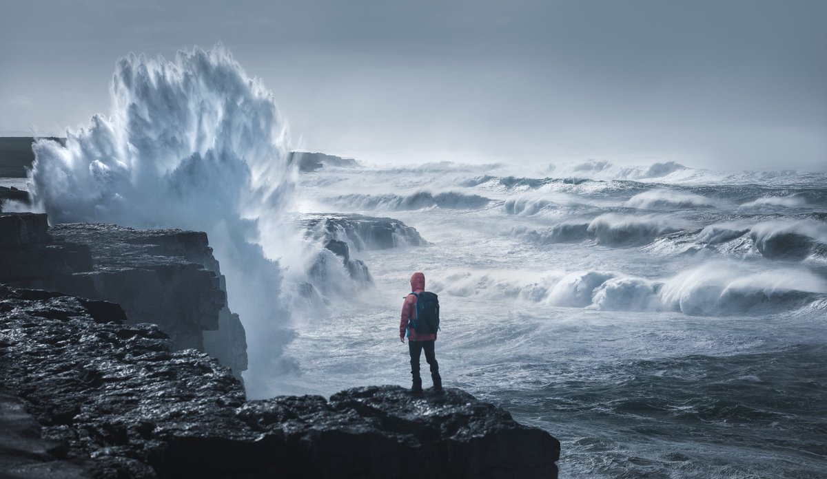 Evanis's tweet photo. A little scary at Doolin Pier . Photo by Max Malloy https://t.co/OtQto5IYKg