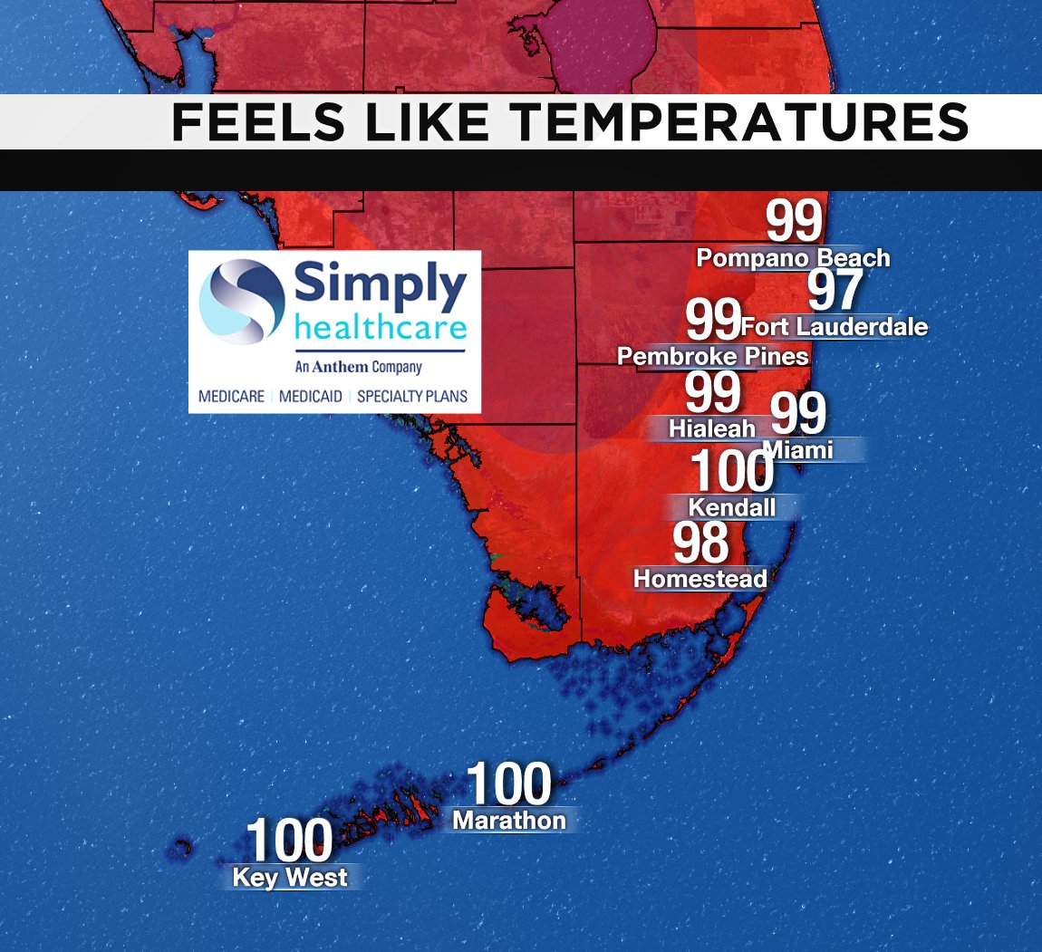 It's 3PM! Check out the heat index. #BROWARD #MIAMIDADE #FLKEYS Presented by Simply Healthcare https://t.co/pbg97TtOs4