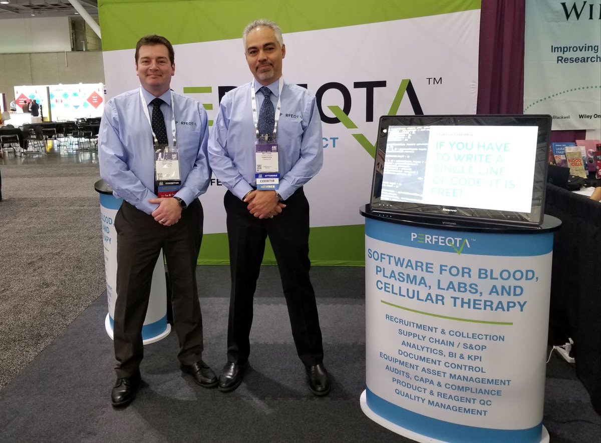 be_PERFEQTA's tweet photo. We're having a fantastic first full day at @AABB2018.  We've met so many impressive professionals so far.  Stop by booth 1221 to enter to win a $100 Amazon gift card and talk shop.  #PERFEQTA #Boston https://t.co/kLpItLQEb8