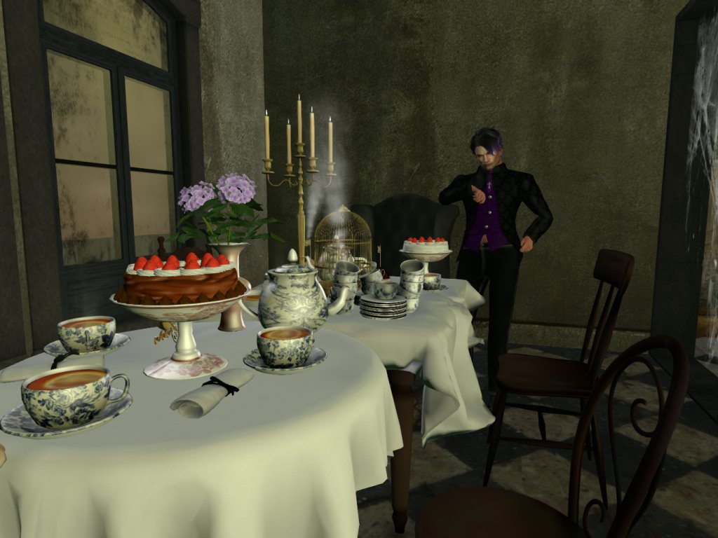 EthanLesabre's tweet photo. Don't be late for tea... #SL #SecondLife #LivinginSL  https://t.co/cqLV6w6rEa https://t.co/OLpTVT6kyf