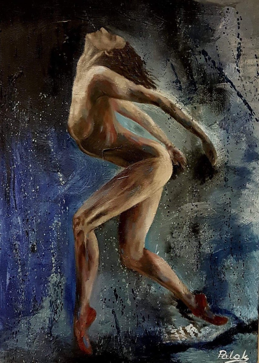 ViolettaPJones's tweet photo. “Storm” oil and wax on canvas 70x50 my newest painting. It’s been such fun painting this piece. It will be exhibited at Edinburgh Art Fair at the end of November at Corn Exchange. #expressivemovement #dance #contemporary #ballet #dancer #abstract #fineart #liberation #storm https://t.co/a1PkamuLc7