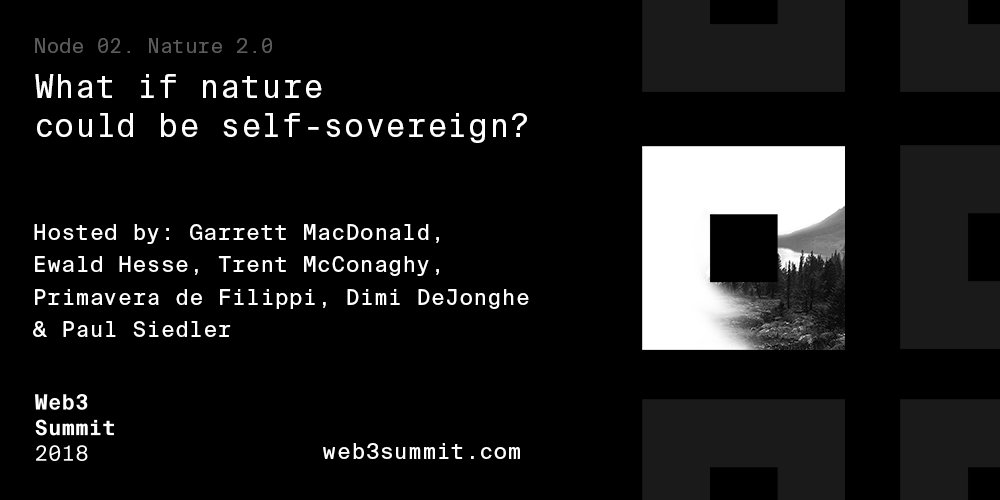 Friends, colleagues, and strangers are forming nodes at #Web3Summit - community led camps open all day. 

Nature 2.0 will explore the question "What if nature could be self-sovereign?" with workshops on AI, DAOs, and nature restoration tech.

Check it out: web3summit.com/node/node-02