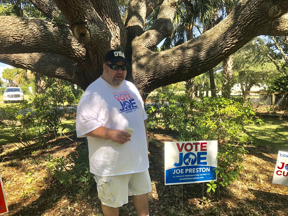 preston4progres's tweet photo. “Friend-raiser” at the home of Dr. Anne Kilpatrick today on Sullivans Island. Thanks, Anne for the opportunity to talk with your (our) neighbors! #sullivansisland #chspol #sc112 https://t.co/bcrJyjSJ6S