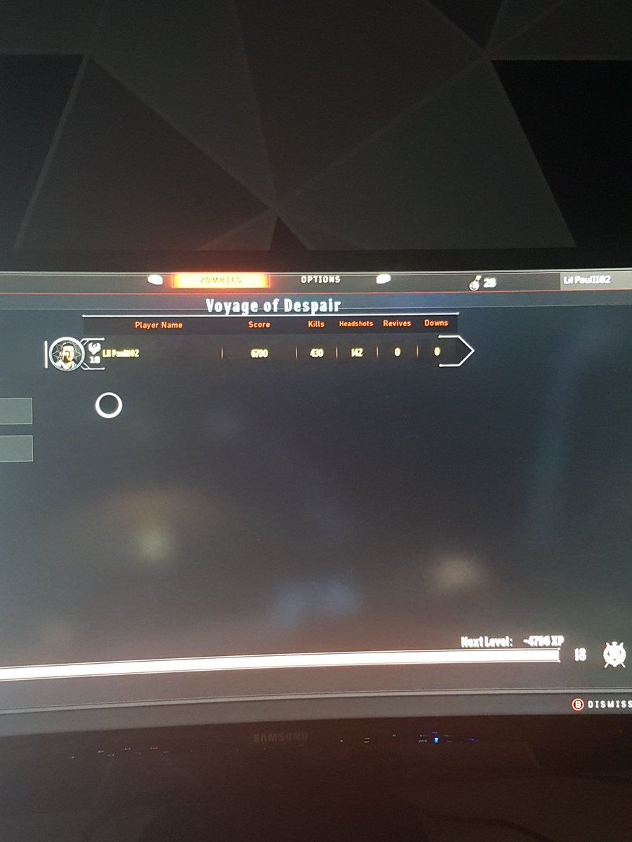 Keysta123's tweet photo. @ATVIAssist I am prestige 1 level 18 but when I press pause it says I have -4796 xp for my next level which is level 18 (not prestige level) help https://t.co/D5PgpqHeFK