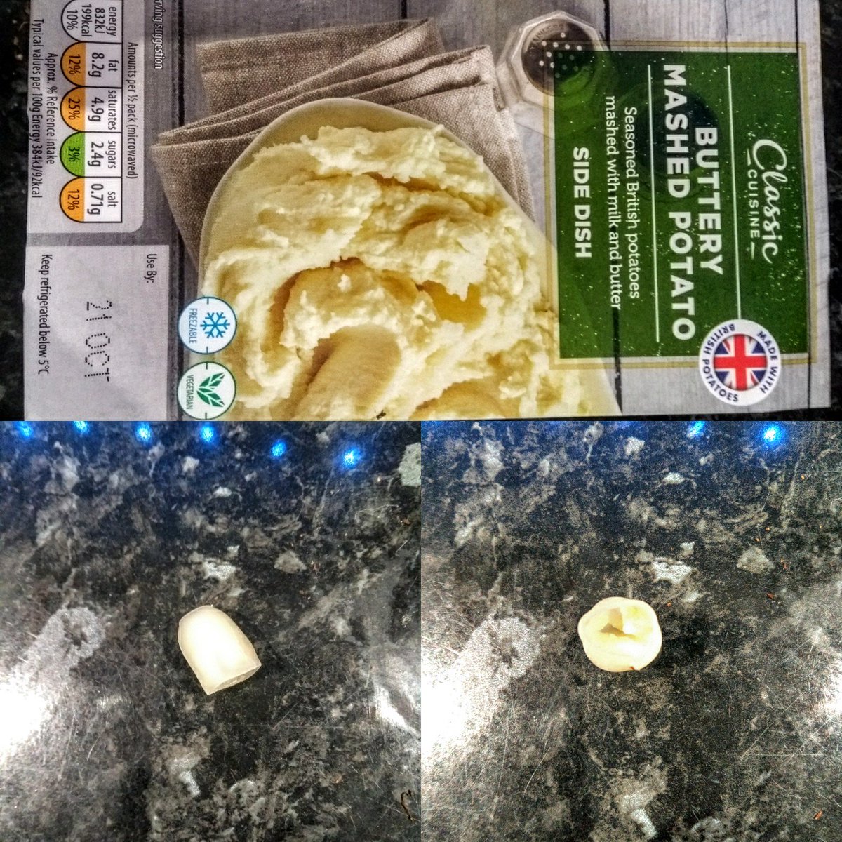 b59232958's tweet photo. Thought I had lost a tooth tonight when I bit into this.
#aldi #mash #sundayroast #whatisit https://t.co/xeJLRKMtI7